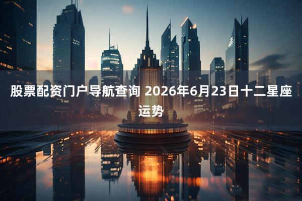 股票配资门户导航查询 2026年6月23日十二星座运势